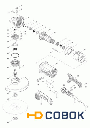 Фото Кнопка MAKITA GA9050 стопора