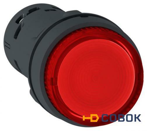 Фото Кнопка 22мм до 250в красная с подсветкой Schneider Electric XB7NJ0461
