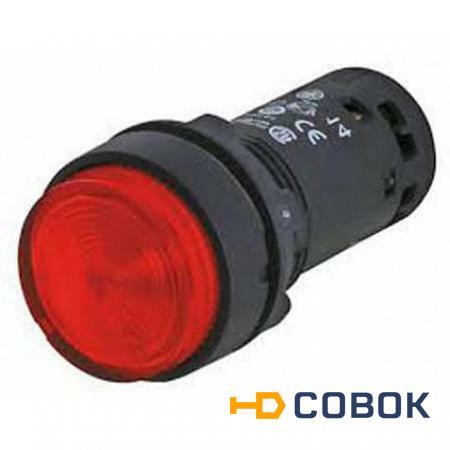 Фото Кнопка 22мм 24в красная с подсветкой с возвратом Schneider Electric XB7EW34B1P