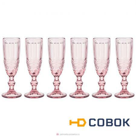 Фото Набор бокалов для шампанского серпентина 6шт 170мл серия muza color