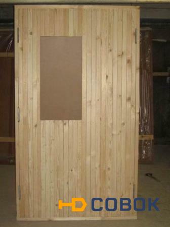 Фото Дверной блок наружный с деревянной профилированной рейкой ГОСТ 24698-81