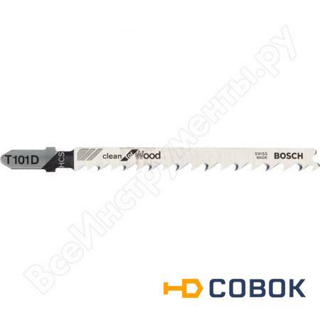 Фото Пилки для лобзика по дереву (74 мм; 100 шт.) T101D Bosch 2.608.637.877