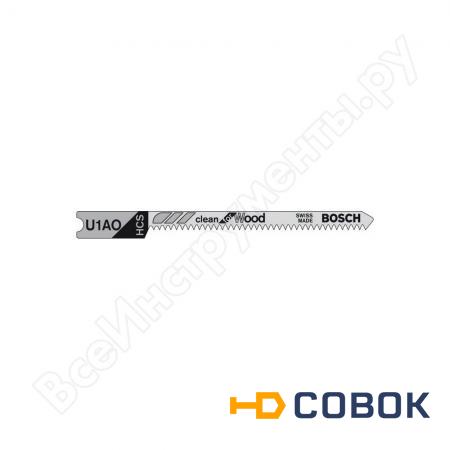 Фото Пилки U1AO для лобзика по дереву 3 шт. (52 мм; HCS) BOSCH 2.608.637.724