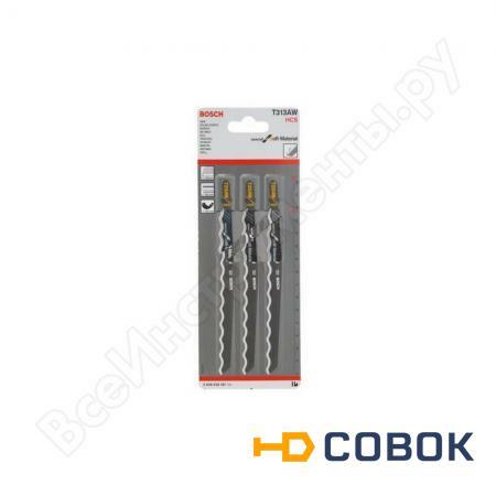 Фото Пилки для лобзика (126 мм; 3 шт.) T313AW Bosch 2.608.635.187