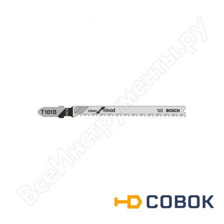 Фото Пилки Т101В для лобзика по дереву 100 шт. (74 мм; HCS) BOSCH 2.608.637.876