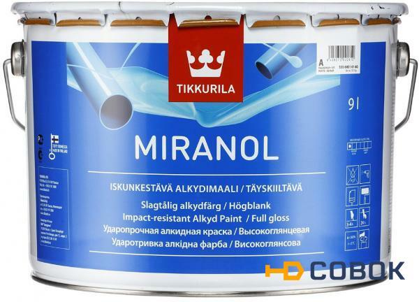 Фото Эмаль "Miranol" (Миранол) высокоглянцевая тиксотропная алкидная "Tikkurila" (база С