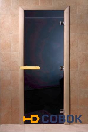 Фото Дверь банная (Чёрный жемчуг) 1900*600 кор. ольха-липа DW