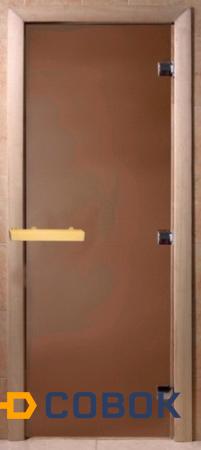 Фото Дверь банная (Бронза матовое) 1900*600 кор. ольха-липа DW