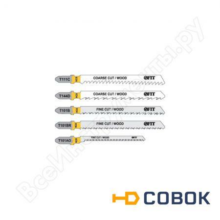 Фото Набор полотен по дереву для электролобзика (5 шт.) FIT 41010