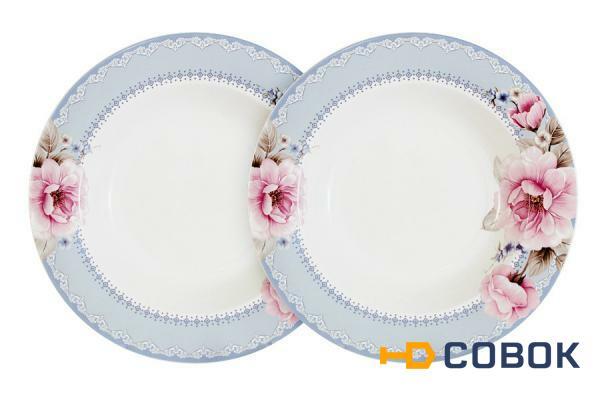 Фото Набор из 2-х суповых тарелок Розовый блюз - PW-NBCP85-112-AL Primavera