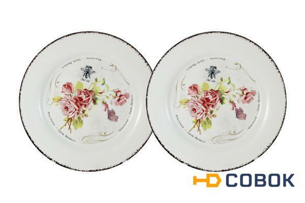Фото Набор из 2-х десертных тарелок Розы LF Ceramic ( LF-55E2258-4-AL )