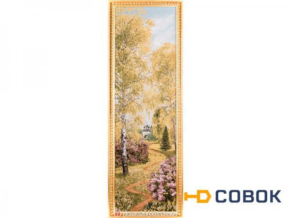 Фото Гобеленовая картина весенний лес 122х41 см,