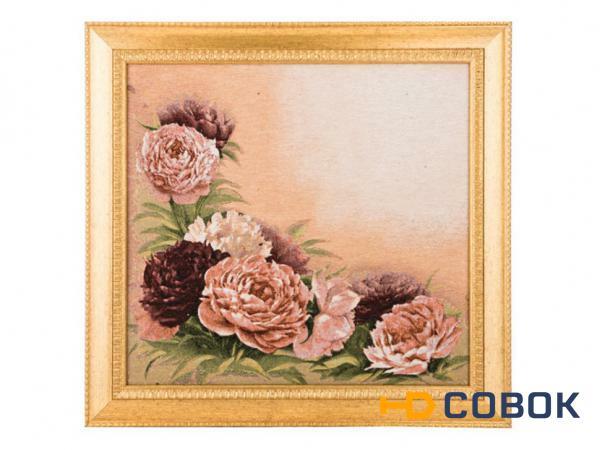 Фото Гобеленовая картина "розовые пионы" 48х55см. (404-1294-02)