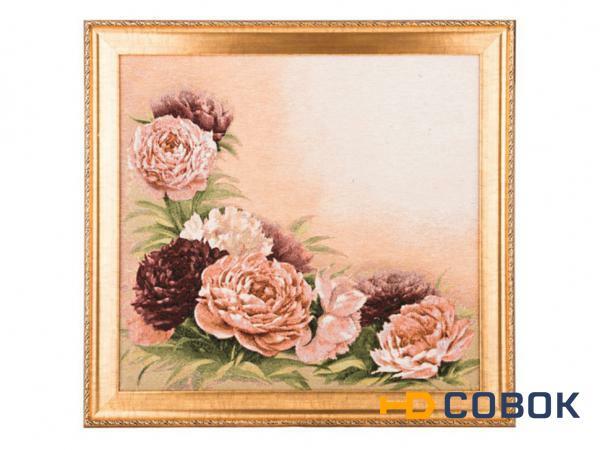 Фото Гобеленовая картина "розовые пионы" 53х56см. (404-1294-61)