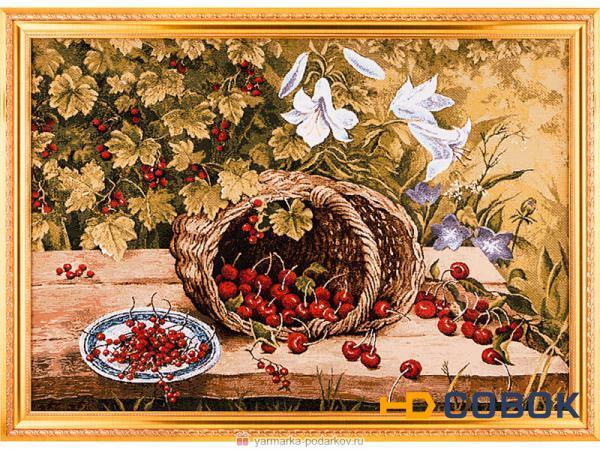 Фото Гобеленовая картина красная ягода 79х57 см