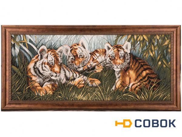 Фото Гобеленовая картина "тигровое братство" 88х42см. (404-533-30)