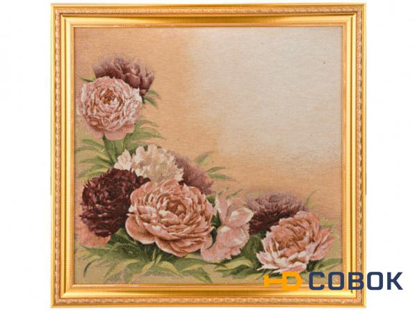 Фото Гобеленовая картина "розовые пионы" 55х53см. (404-366-26)