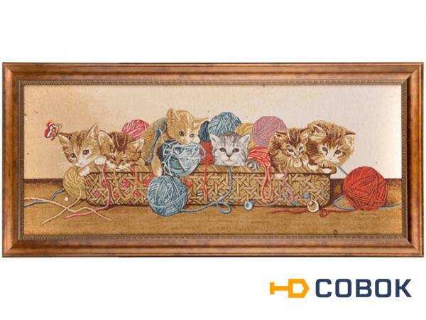 Фото Гобеленовая картина "клубные котята" 93х43см. (404-1419-30)