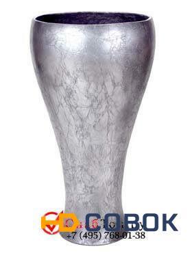 Фото Кашпо из композитной керамики Alegria igat (cavaleiro vase) old silver l 6ALEIGOS15