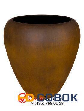 Фото Кашпо из композитной керамики Alegria egg without rim l rusted iron 6ALEEGRI15