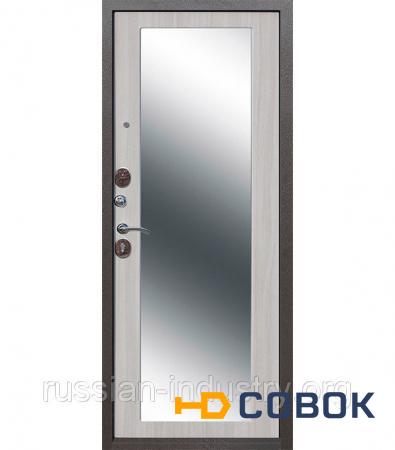 Фото Дверь входная 10 см Троя MAXI зеркало дуб сонома 960х2050 мм левая