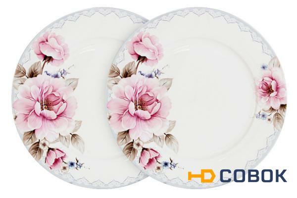 Фото Набор из 2-х обеденных тарелок Розовый блюз Primavera ( PW-NBCP105-112-AL )
