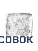 Фото Столовая посуда из фарфора Bonna Rocks Black тарелка квадратная RBL MOV 34 KR (27x25 см)