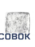 Фото Столовая посуда из фарфора Bonna Rocks Black тарелка квадратная RBL MOV 41 KR (32x30 см)