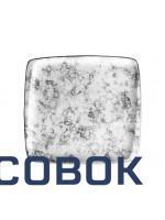 Фото Столовая посуда из фарфора Bonna Rocks Brown тарелка квадратная RBR MOV 28 KR (22x20 см)