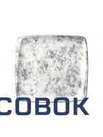 Фото Столовая посуда из фарфора Bonna Rocks Black тарелка квадратная RBL MOV 19 KR (15x14 см)