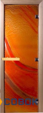 Фото Дверь банная (арт серия) 1900*700 кор. ольха с рис. Сахара DW