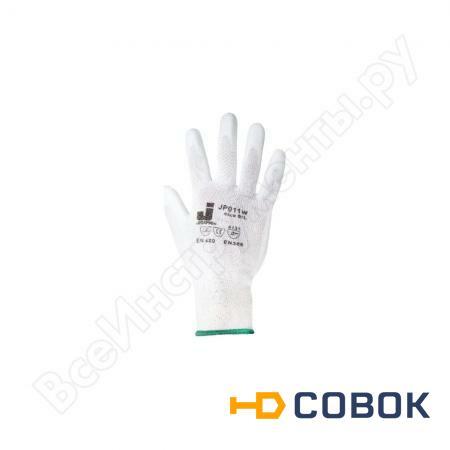 Фото Защитные перчатки с полиуретановым покрытием JetaSafety (12 пар) JP011w/S