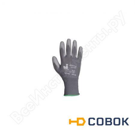 Фото Защитные перчатки с полиуретановым покрытием JetaSafety (12 пар) JP011g/M