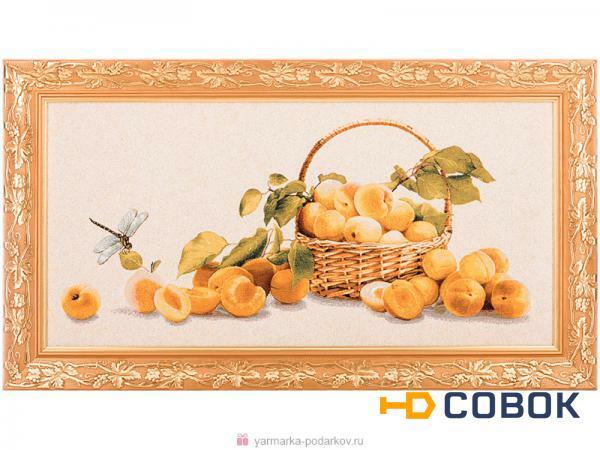 Фото Гобелен корзина с абрикосами 79х44 см