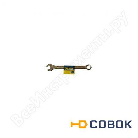 Фото Комбинированный гаечный ключ DEXX желтый цинк