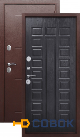 Фото Входные двери PRORAB Дверь металлическая ISOTERMA 11см медный антик Венге (860 R)