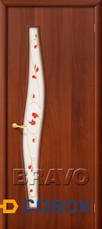 Фото Двери ламинированные 4с6п миланский орех