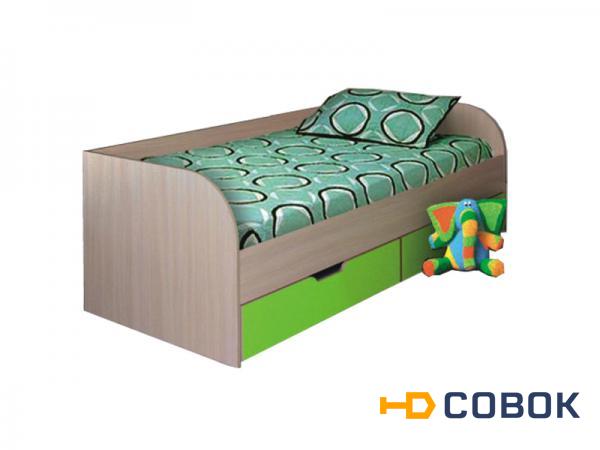 Фото Детская кровать с выдвижными ящиками "Дисней" лайм