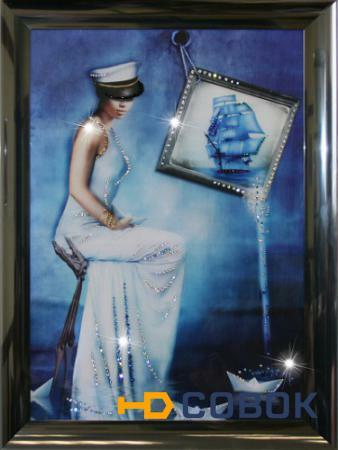 Фото Картина Морская Дама с кристаллами Swarovski (1355)