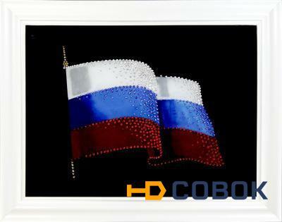 Фото Картина Флаг России 2 с кристаллами Swarovski (1776)