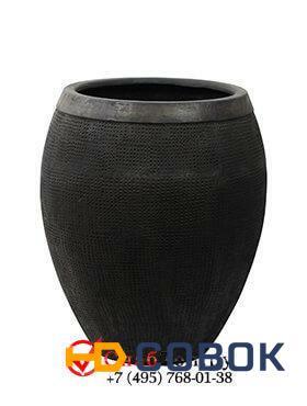 Фото Кашпо из композитной керамики Breeze (grc) couple black 6BRE37616