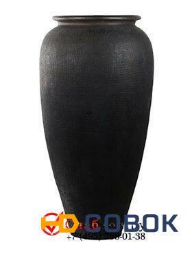 Фото Кашпо из композитной керамики Breeze (grc) emperor black 6BRE37615