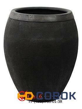 Фото Кашпо из композитной керамики Breeze (grc) emperor black 6BRE37618
