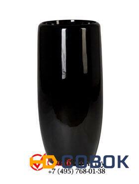 Фото Кашпо из композитной керамики Callisto vase black 6CALGV310