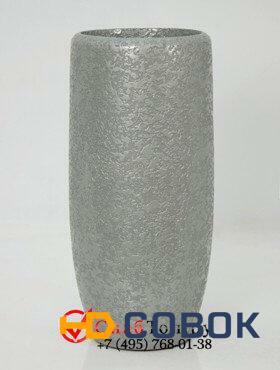 Фото Кашпо из композитной керамики Callisto structure vase silver 6CALSV330