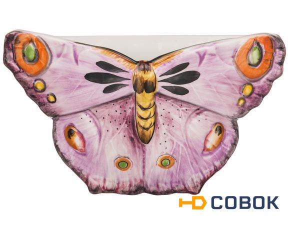 Фото Кашпо настенное бабочки 33х10 см