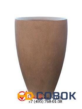 Фото Кашпо из композитной керамики Carrara partner sienna 6CRRBP080