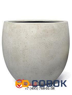 Фото Кашпо из композитной керамики D-lite bowl s antique white-concrete 6DLIAW596