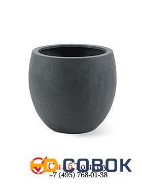 Фото Кашпо из композитной керамики D-lite bowl s lead concrete 6DLILC223