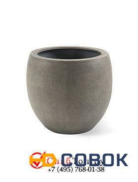 Фото Кашпо из композитной керамики D-lite bowl s natural concrete 6DLINC185